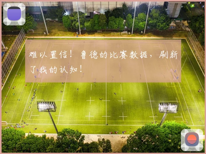 难以置信！鲁德的比赛数据，刷新了我的认知！